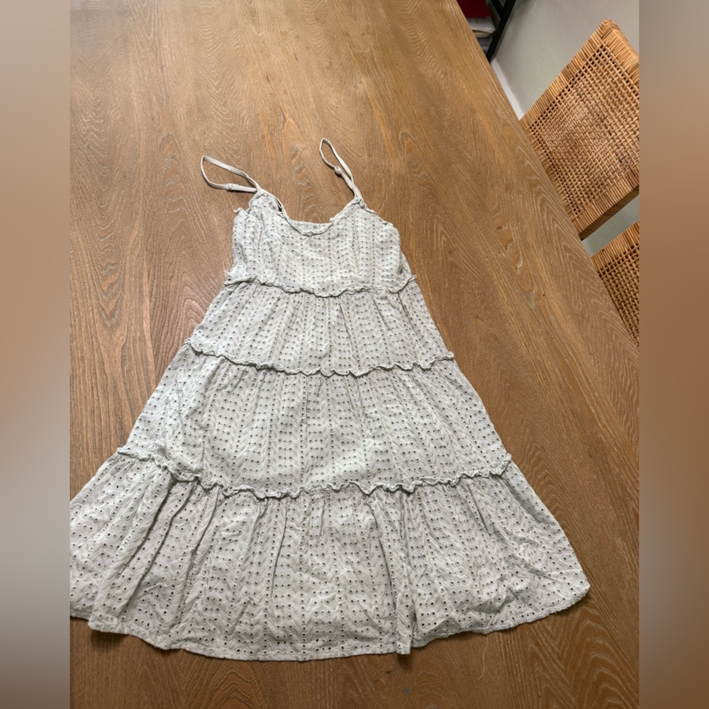 Light green dress with straps
